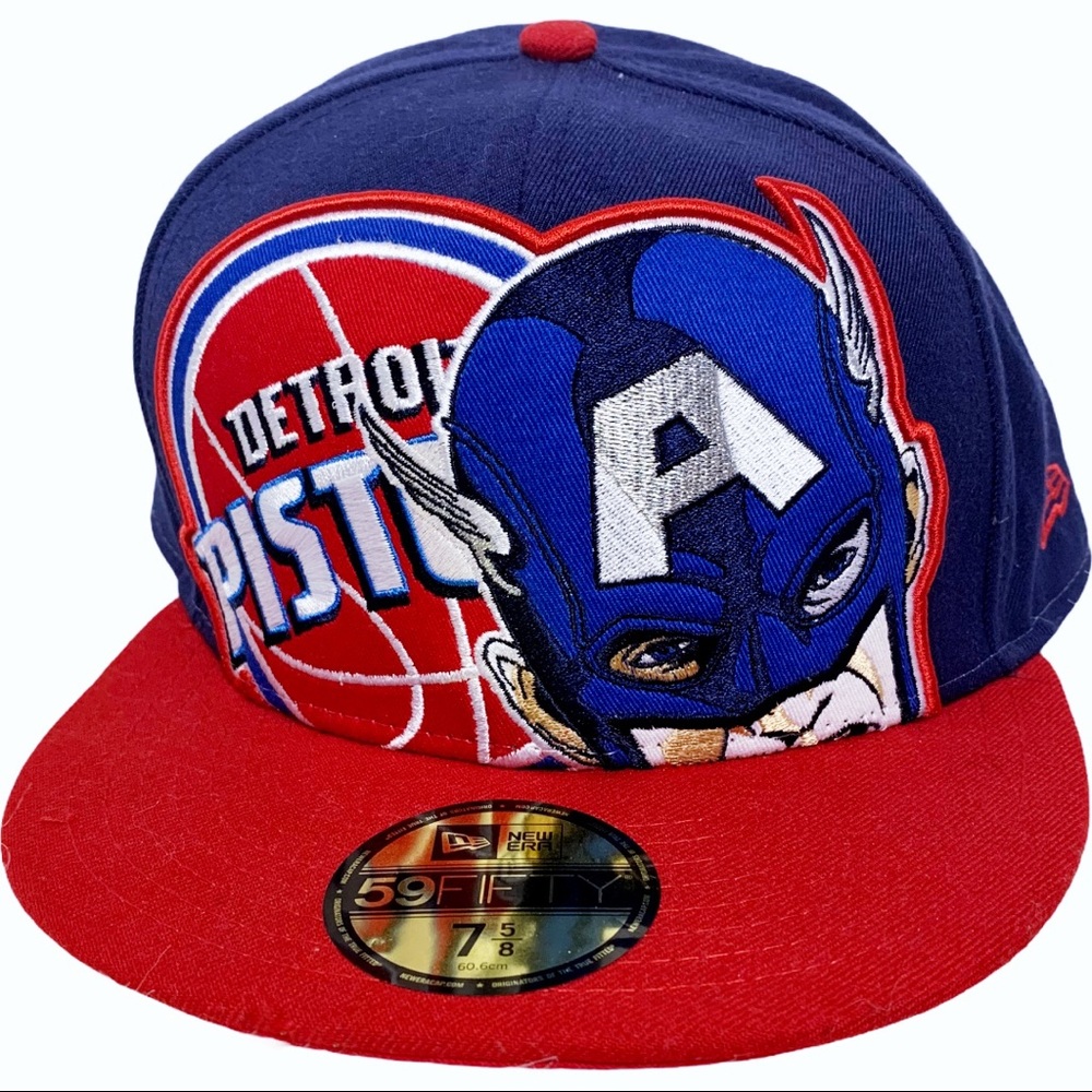Detroit Pistons Hat 7 5/8 NBA Marvel E326